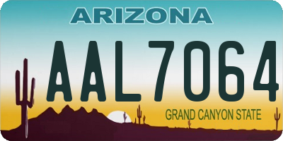 AZ license plate AAL7064