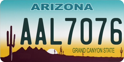 AZ license plate AAL7076