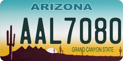 AZ license plate AAL7080