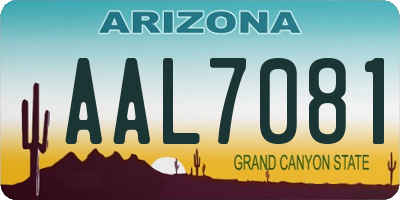 AZ license plate AAL7081