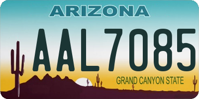 AZ license plate AAL7085