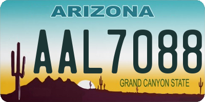 AZ license plate AAL7088