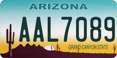 AZ license plate AAL7089