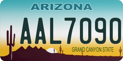 AZ license plate AAL7090