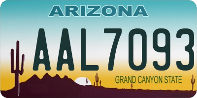 AZ license plate AAL7093