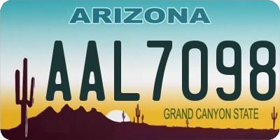AZ license plate AAL7098