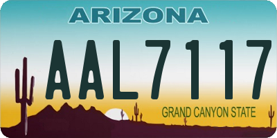 AZ license plate AAL7117