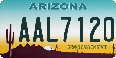 AZ license plate AAL7120