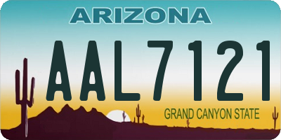 AZ license plate AAL7121
