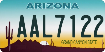 AZ license plate AAL7122