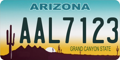 AZ license plate AAL7123