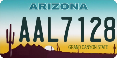 AZ license plate AAL7128