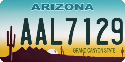 AZ license plate AAL7129