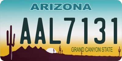 AZ license plate AAL7131