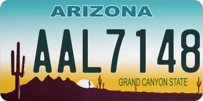 AZ license plate AAL7148