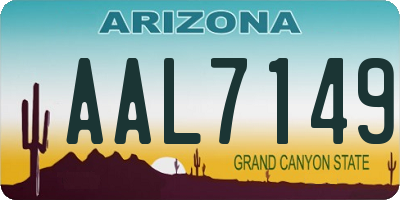 AZ license plate AAL7149