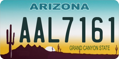 AZ license plate AAL7161