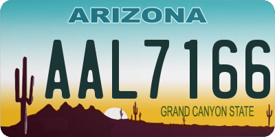 AZ license plate AAL7166