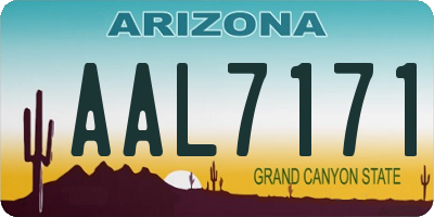 AZ license plate AAL7171
