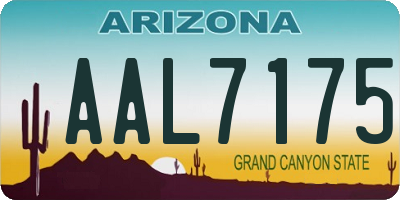 AZ license plate AAL7175