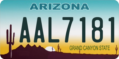 AZ license plate AAL7181