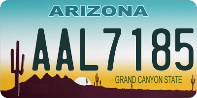 AZ license plate AAL7185