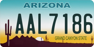 AZ license plate AAL7186