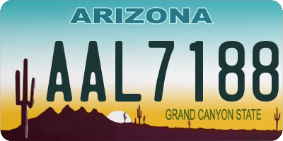 AZ license plate AAL7188