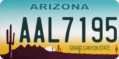 AZ license plate AAL7195