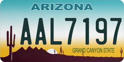 AZ license plate AAL7197