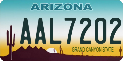 AZ license plate AAL7202