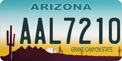 AZ license plate AAL7210