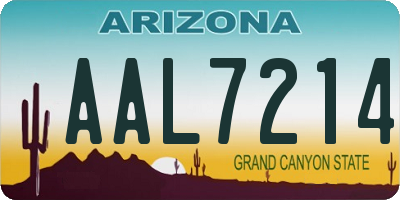 AZ license plate AAL7214