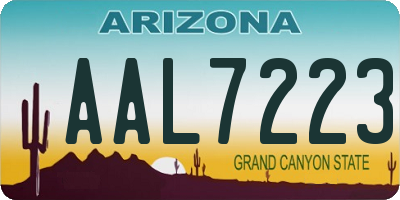 AZ license plate AAL7223