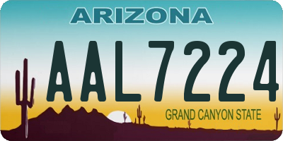 AZ license plate AAL7224