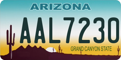 AZ license plate AAL7230