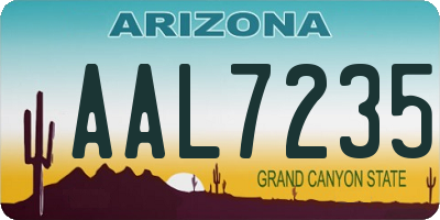 AZ license plate AAL7235