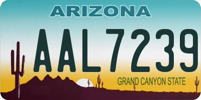 AZ license plate AAL7239