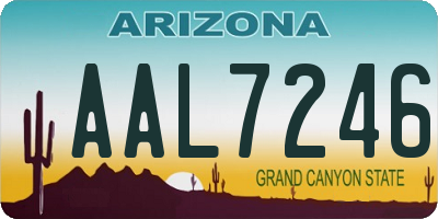 AZ license plate AAL7246