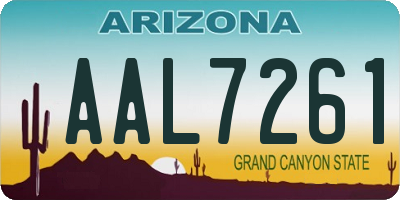 AZ license plate AAL7261