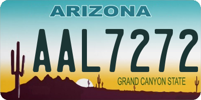 AZ license plate AAL7272