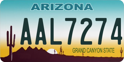 AZ license plate AAL7274