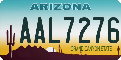 AZ license plate AAL7276