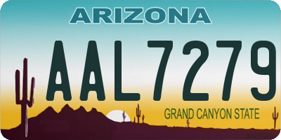 AZ license plate AAL7279