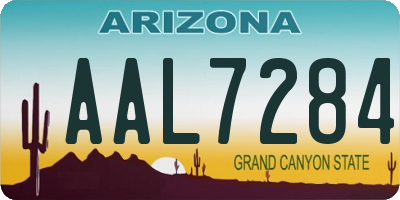 AZ license plate AAL7284