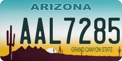 AZ license plate AAL7285