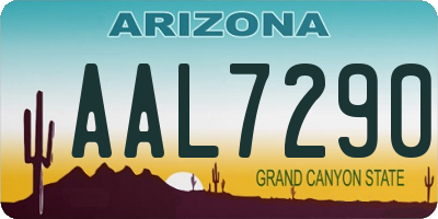AZ license plate AAL7290