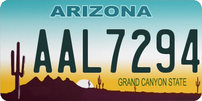 AZ license plate AAL7294