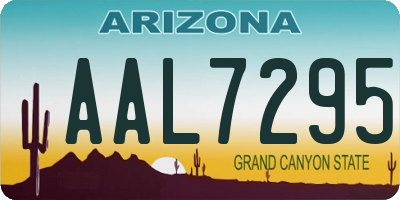 AZ license plate AAL7295