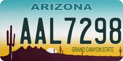 AZ license plate AAL7298